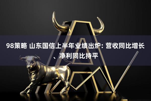 98策略 山东国信上半年业绩出炉: 营收同比增长、净利同比持平